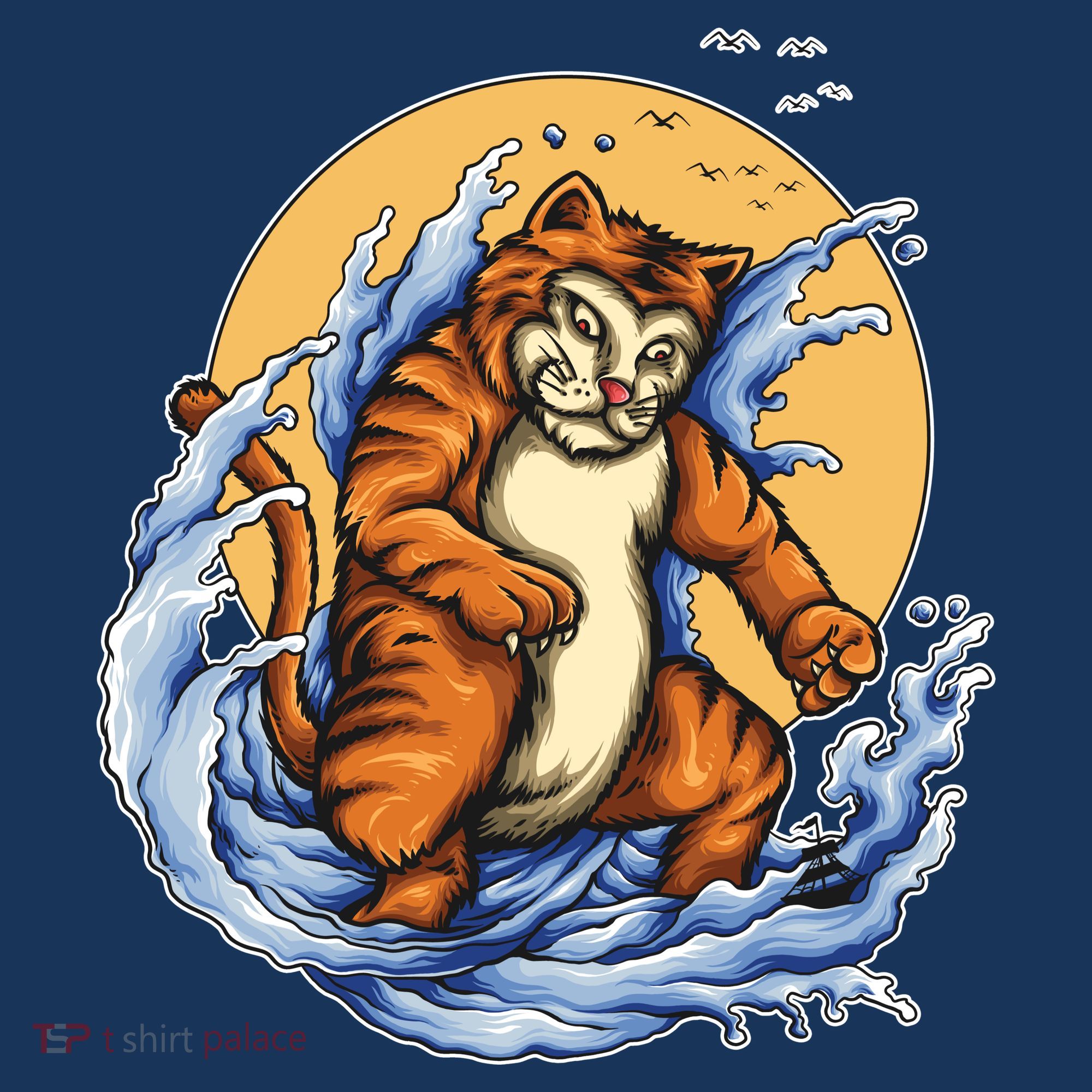 Catzilla Great Wave Doggie Tank