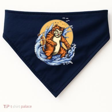 Catzilla Great Wave USA-Made Doggie Bandana