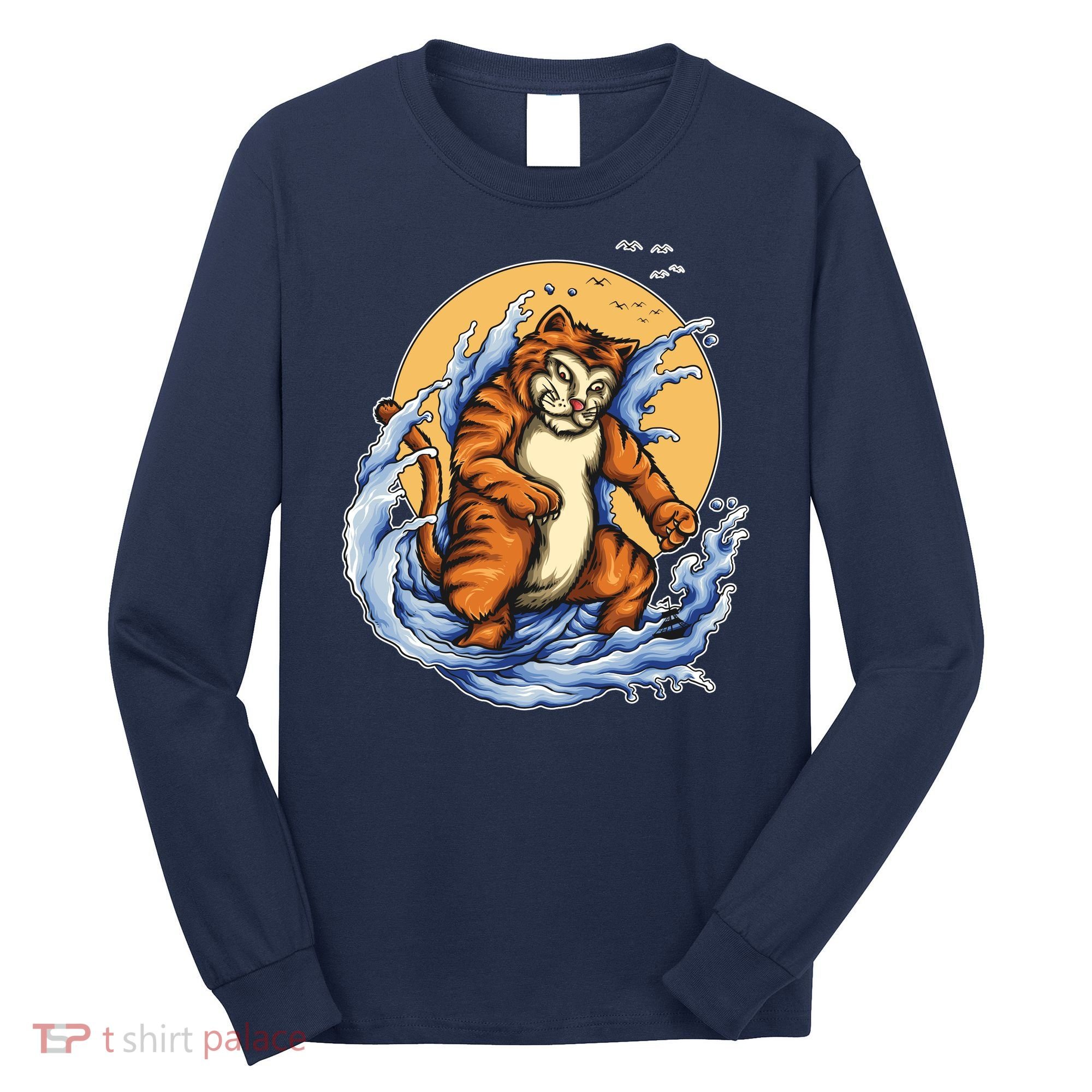 Catzilla Great Wave Long Sleeve Shirt