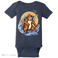 Catzilla Great Wave Baby Bodysuit thumb 0