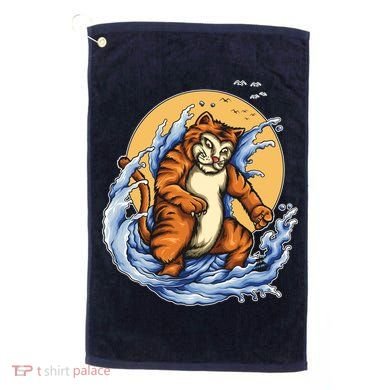Catzilla Great Wave Golf Towel