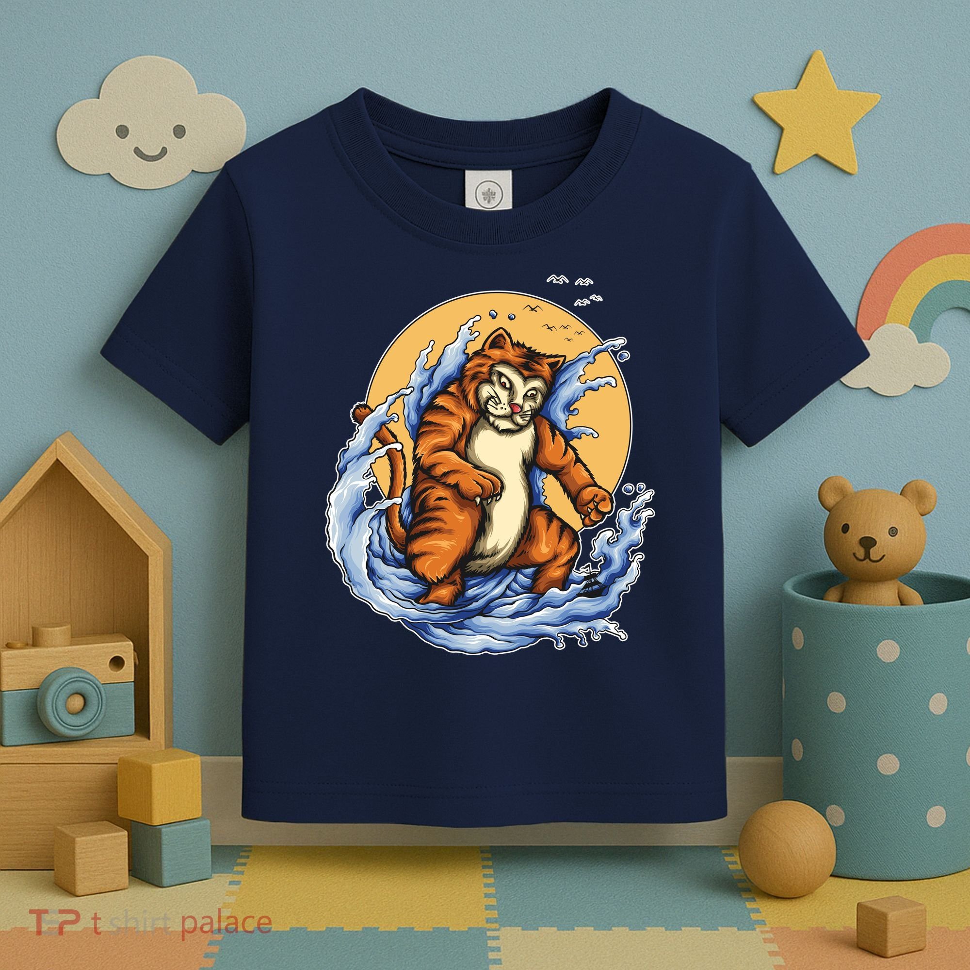 Catzilla Great Wave Toddler T-Shirt