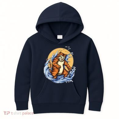 Catzilla Great Wave Kids Hoodie