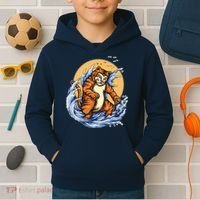 Catzilla Great Wave Kids Hoodie thumb 2