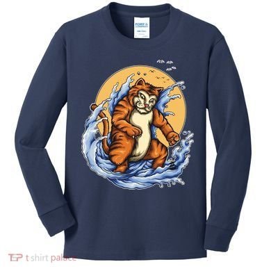 Catzilla Great Wave Kids Long Sleeve Shirt