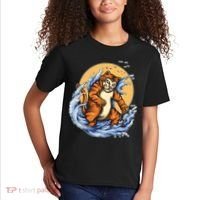 Catzilla Great Wave Kids T-Shirt thumb 2