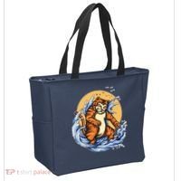 Catzilla Great Wave Tote Bag thumb 2