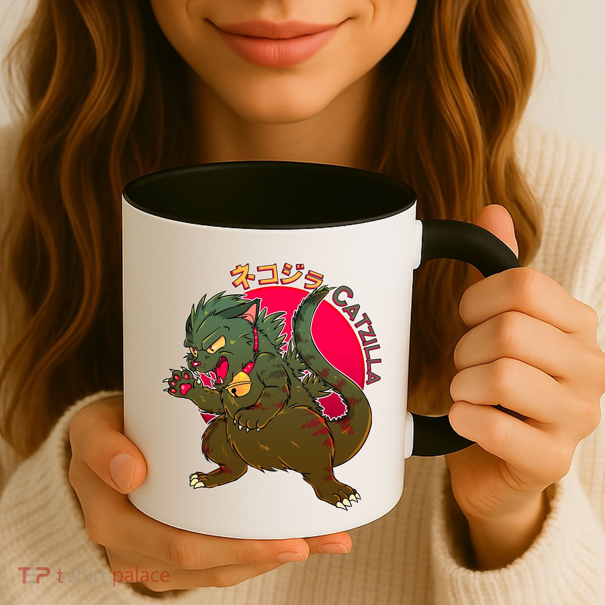 Catzilla Japanese Monster Movie Coffee Mug