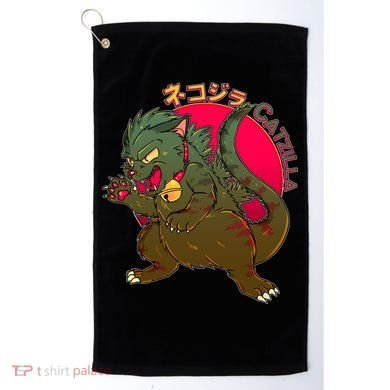 Catzilla Japanese Monster Movie Golf Towel
