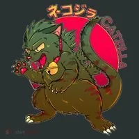 Catzilla Japanese Monster Movie Hoodie thumb 2