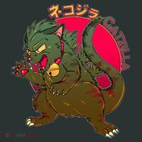 Catzilla Japanese Monster Movie T-Shirt thumb 7
