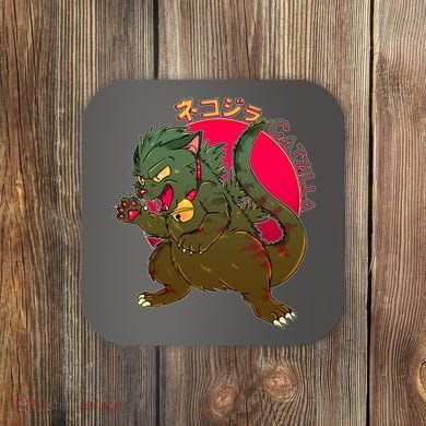 Catzilla Japanese Monster Movie Coaster