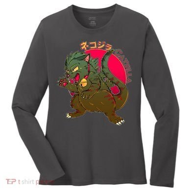 Catzilla Japanese Monster Movie Women's Long Sleeve Shirt