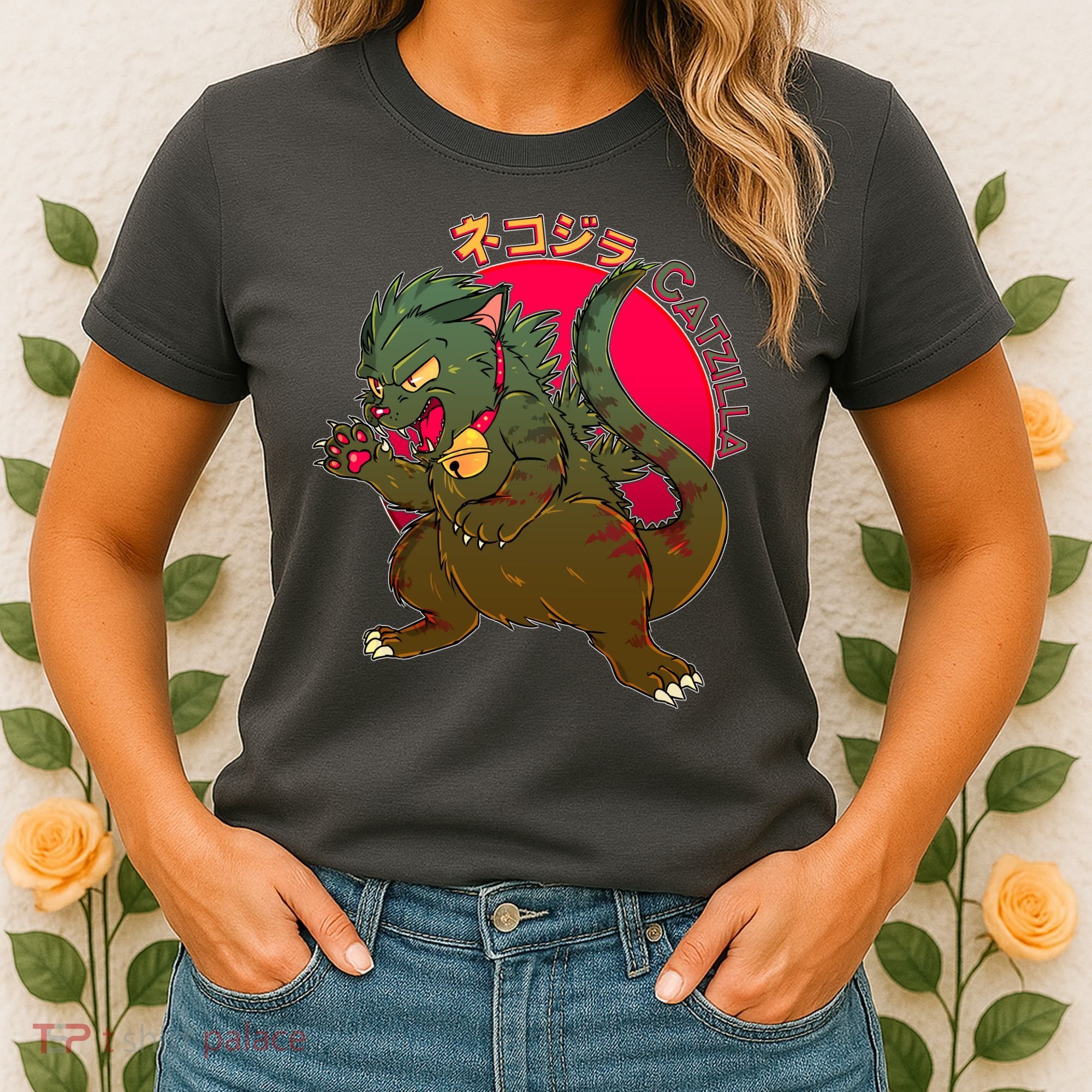 Catzilla Japanese Monster Movie Women's T-Shirt