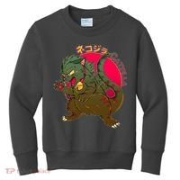 Catzilla Japanese Monster Movie Kids Sweatshirt thumb 0
