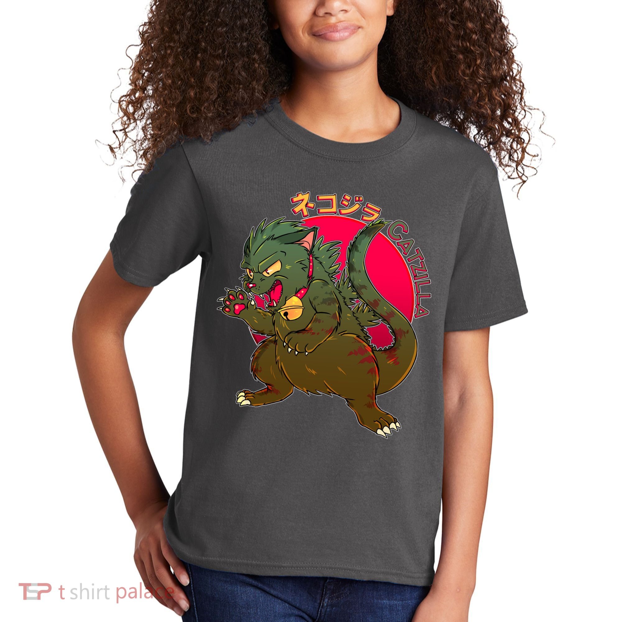 Catzilla Japanese Monster Movie Kids T-Shirt