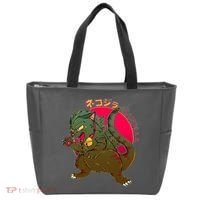 Catzilla Japanese Monster Movie Tote Bag thumb 0