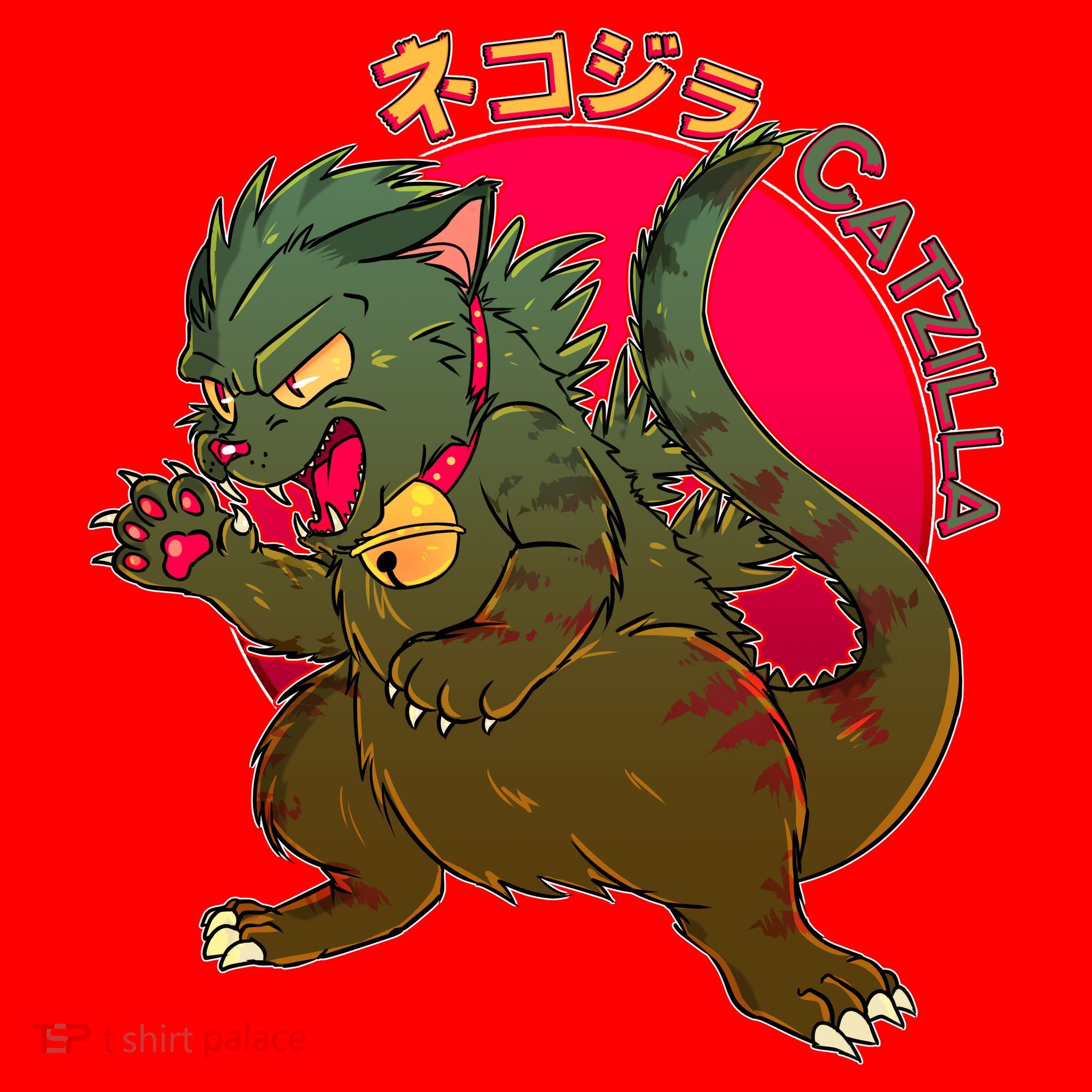Catzilla Japanese Monster Movie Santa Hat