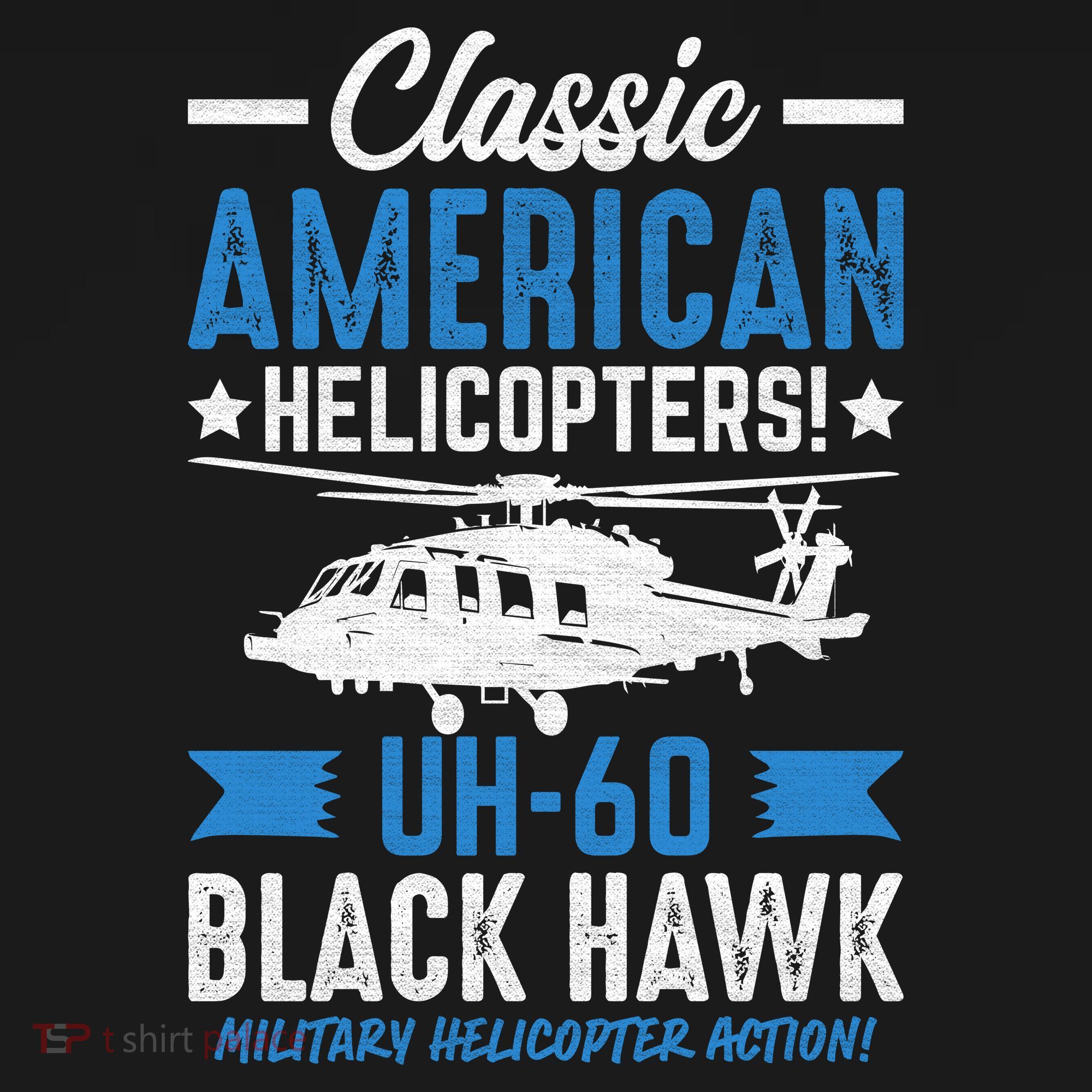 Classic American UH-60 Black Hawk Helicopter Toddler Hoodie