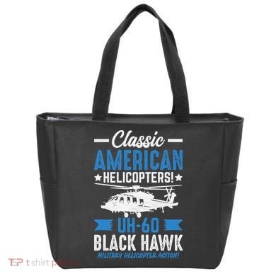 Classic American UH-60 Black Hawk Helicopter Tote Bag