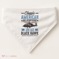 Classic American UH-60 Black Hawk Helicopter USA-Made Doggie Bandana thumb 0