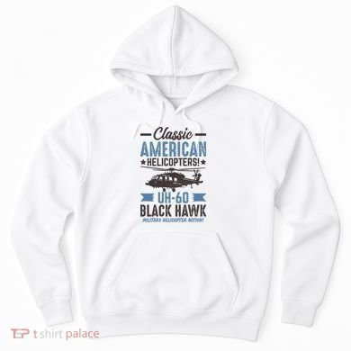 Classic American UH-60 Black Hawk Helicopter Hoodie