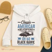 Classic American UH-60 Black Hawk Helicopter Hoodie thumb 4