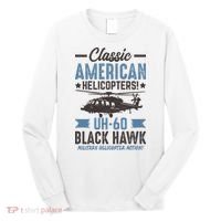 Classic American UH-60 Black Hawk Helicopter Long Sleeve Shirt thumb 0
