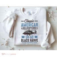 Classic American UH-60 Black Hawk Helicopter Sweatshirt thumb 2