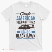 Classic American UH-60 Black Hawk Helicopter T-Shirt thumb 0