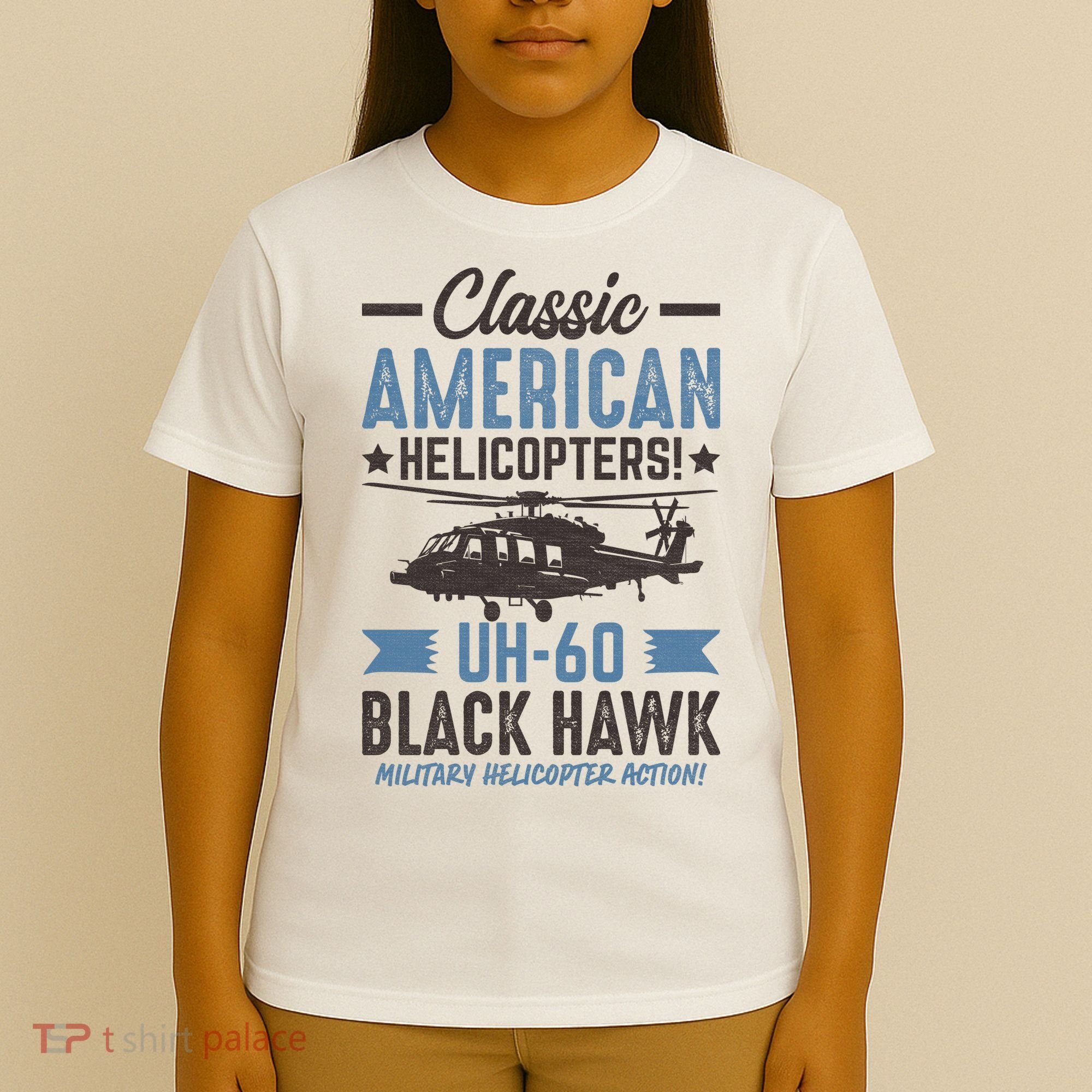 Classic American UH-60 Black Hawk Helicopter T-Shirt