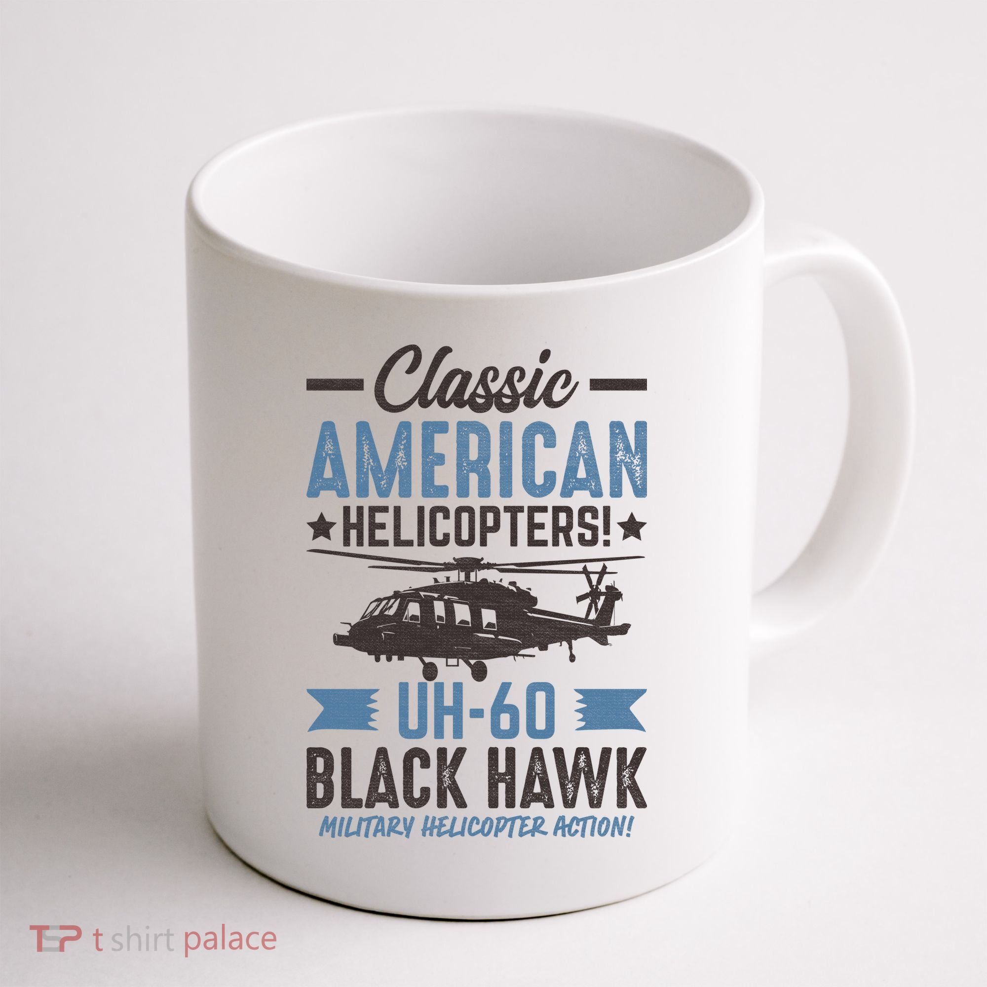 Classic American UH-60 Black Hawk Helicopter Coffee Mug