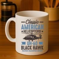 Classic American UH-60 Black Hawk Helicopter Coffee Mug thumb 4