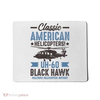 Classic American UH-60 Black Hawk Helicopter Mousepad
