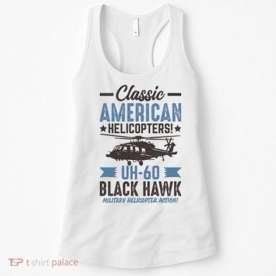 Classic American UH-60 Black Hawk Helicopter Women's Tank Top