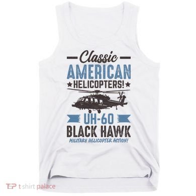 Classic American UH-60 Black Hawk Helicopter Tank Top