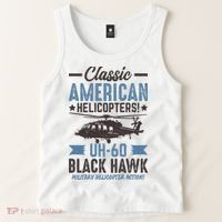 Classic American UH-60 Black Hawk Helicopter Tank Top thumb 2
