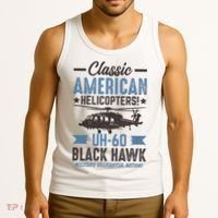 Classic American UH-60 Black Hawk Helicopter Tank Top thumb 3