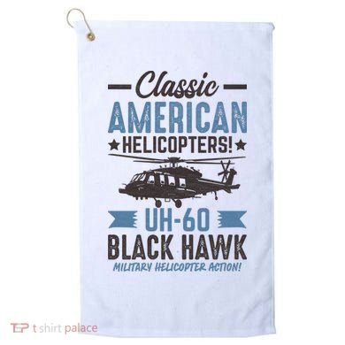 Classic American UH-60 Black Hawk Helicopter Golf Towel