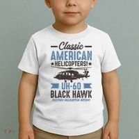 Classic American UH-60 Black Hawk Helicopter Toddler T-Shirt thumb 2