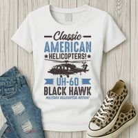Classic American UH-60 Black Hawk Helicopter Women's T-Shirt thumb 3