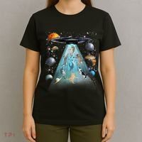 Cat Alien Ufo Gifts Space Cat Galaxy Cat Funny For Cat Dad Cat Mom Cat Lover T-Shirt thumb 4