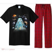 Cat Alien Ufo Gifts Space Cat Galaxy Cat Funny For Cat Dad Cat Mom Cat Lover Pajama Set thumb 0