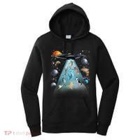 Cat Alien Ufo Gifts Space Cat Galaxy Cat Funny For Cat Dad Cat Mom Cat Lover Women's Hoodie thumb 0
