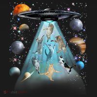 Cat Alien Ufo Gifts Space Cat Galaxy Cat Funny For Cat Dad Cat Mom Cat Lover Women's Tank Top thumb 5
