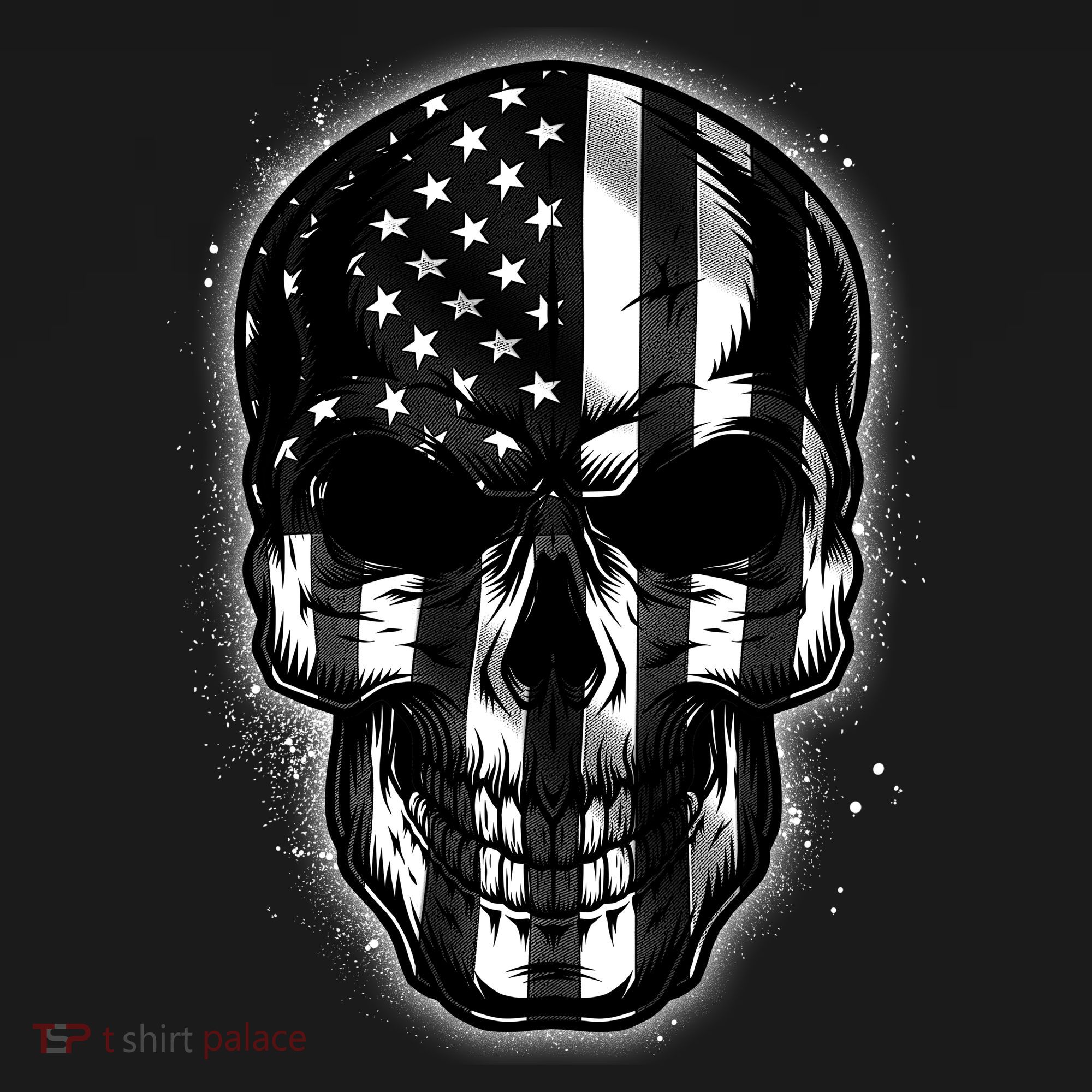 Cool American USA Flag Grunge Skull Backpack