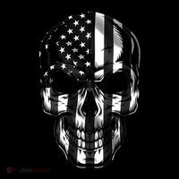 Cool American USA Flag Grunge Skull Coffee Mug thumb 5
