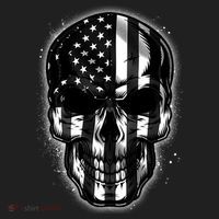 Cool American USA Flag Grunge Skull Beanie thumb 2
