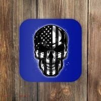 Cool American USA Flag Grunge Skull Coaster thumb 0