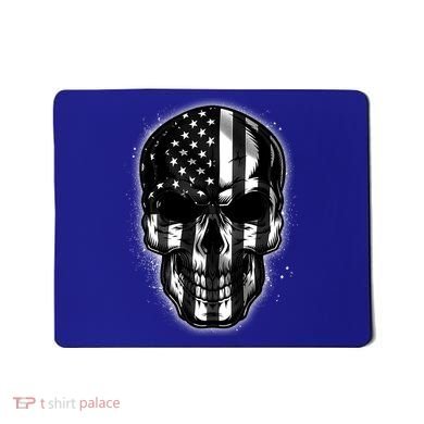 Cool American USA Flag Grunge Skull Mousepad